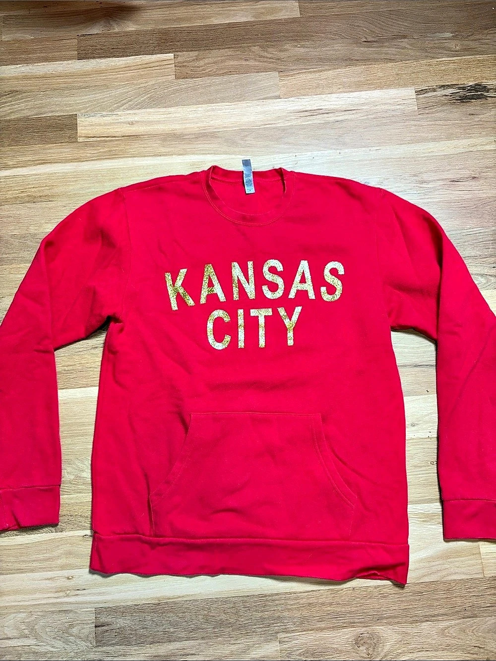 Next Level Kansas City Chiefs Graphic Crewneck Sweatshirt Size M
